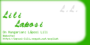 lili laposi business card