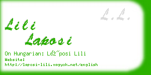 lili laposi business card